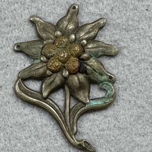 VTG Edelweiss Hat Mount Badge Insignia Military Mountain Troop Octoberfest Folk